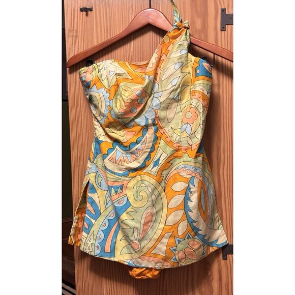 Vintage TINA LESER ORIGINAL BY GABAR One Shoulder SWIMSUIT - Picture 1 of 7